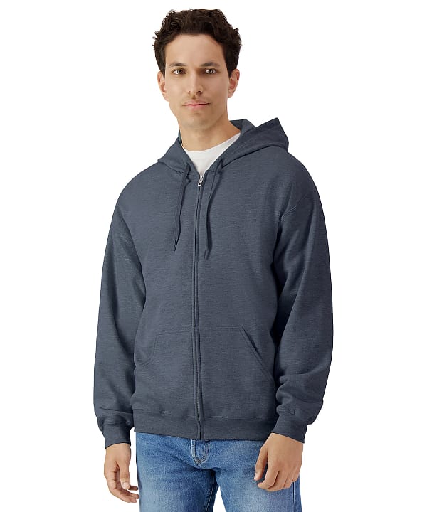 Softstyle midweight fleece adult full-zip hooded sweatshirt