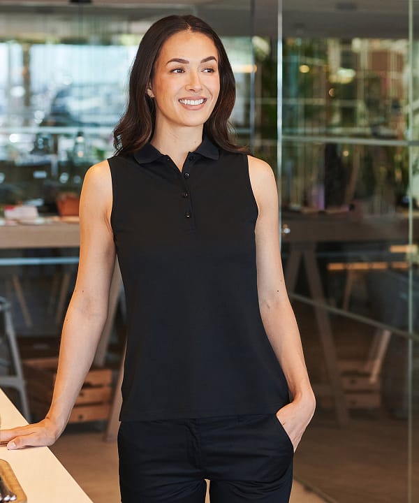 Womens sleeveless Coolplus® polo shirt