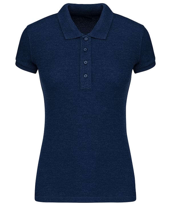 Ladies organic piqué short-sleeved polo shirt