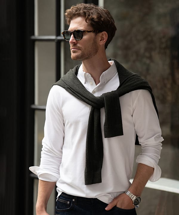 Carlington deluxe long sleeve polo