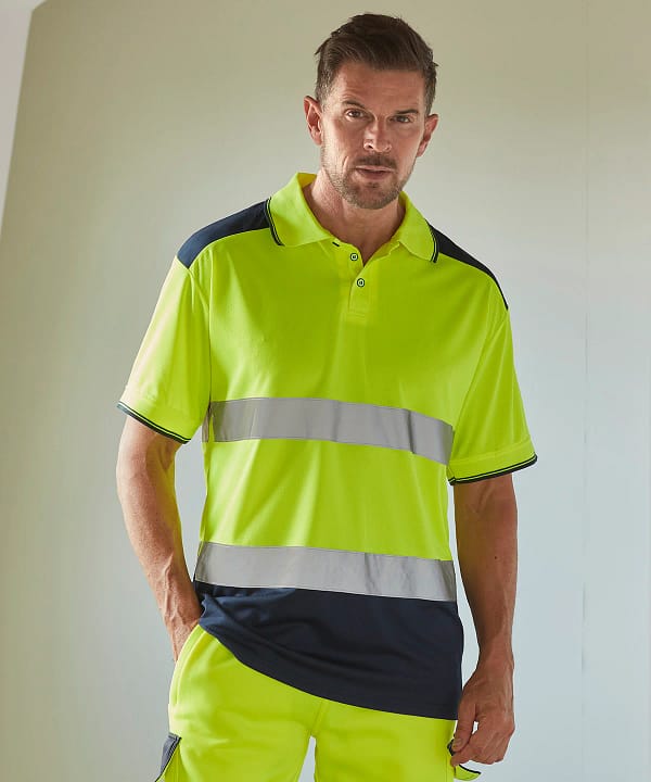 Hi-vis two-tone polo shirt (HVJ220)