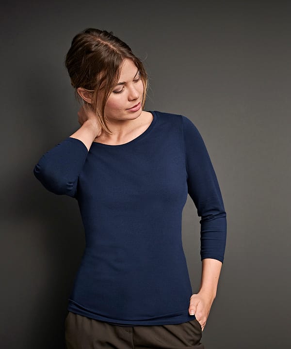 Womens stretch 3/4-sleeve tee (460)