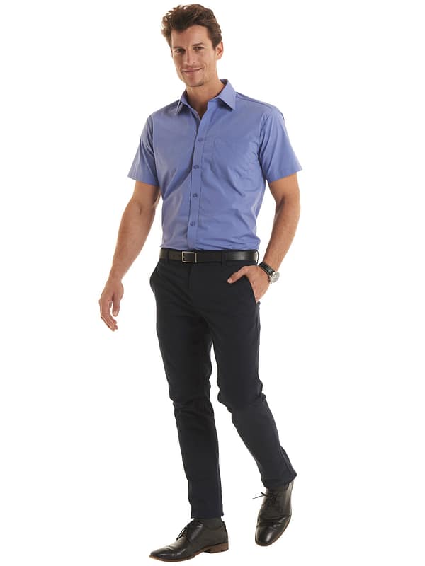 Uneek Men's Short Sleeve Poplin Shirt