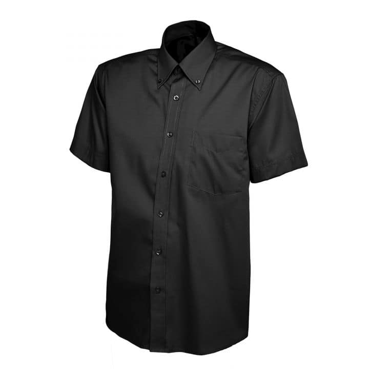 Uneek Mens Pinpoint Oxford Half Sleeve Shirt - Image 2