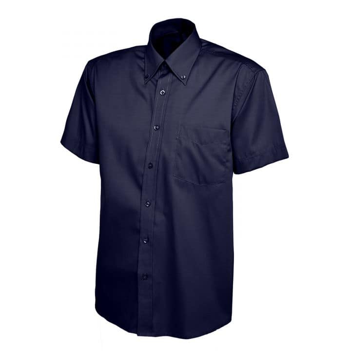 Uneek Mens Pinpoint Oxford Half Sleeve Shirt - Image 6