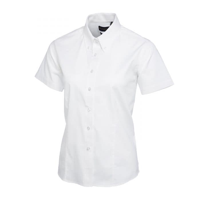 Uneek Ladies Pinpoint Oxford Half Sleeve Shirt - Image 7