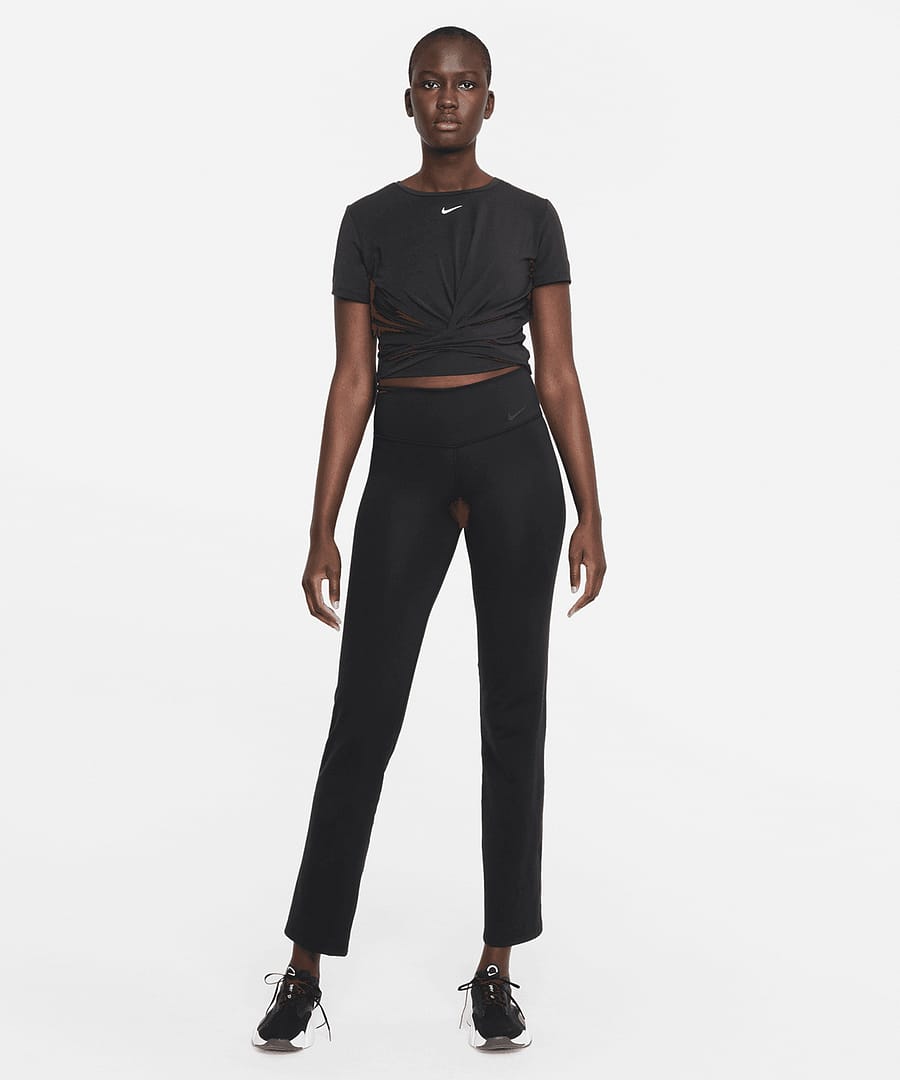 Womens Nike One Luxe Dri-FIT short sleeve standard twist top