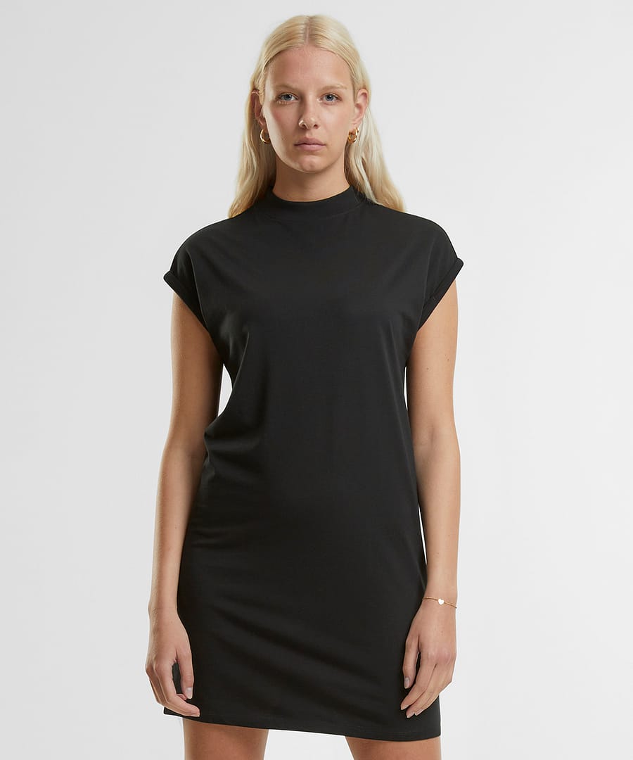 Womens extended shoulder dress