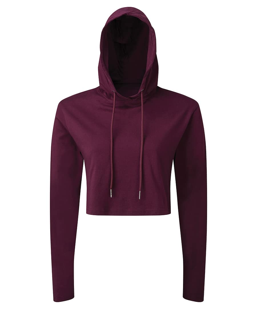 Women's TriDri® cropped hooded long sleeve t-shirt